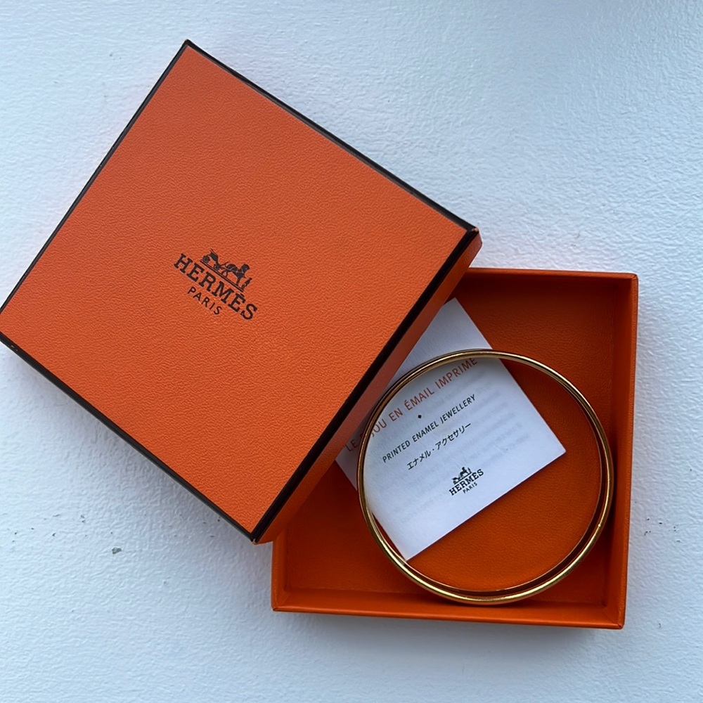 Hermes Enamel Bangle Bracelet